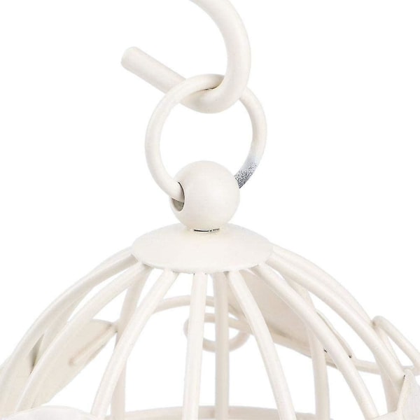 Vintage fuglebur lysestage, dekorativ lysestage til bryllup ceremoni hvid