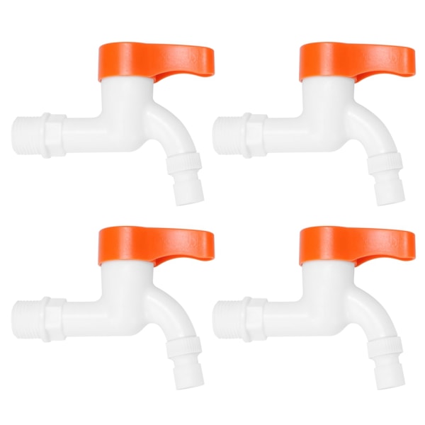 4Pcs PPR Plastic Quick Connect Faucet Water Tap Pipeline Accessories for Water Pipe G1/2in Male Thread