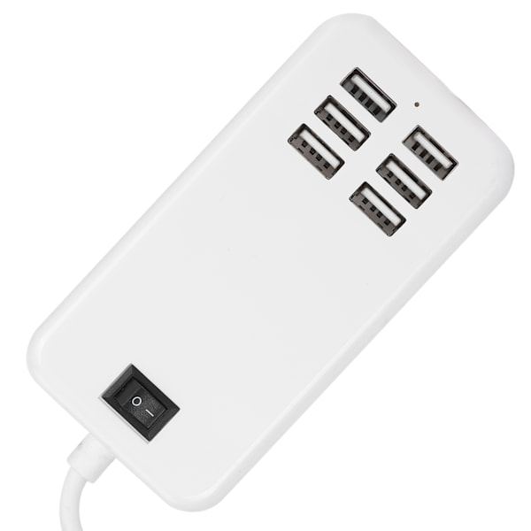 Laddare Adapter 6 Port 30W USB Desktop Snabbladdningsstation Hub 100‑240VEU Plugg