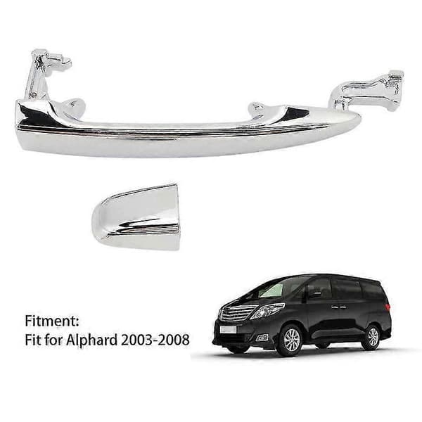 Outer Rear Sliding Door Handle, Chrome, Left Right, Fits Alphard 2003-2008 6923058010