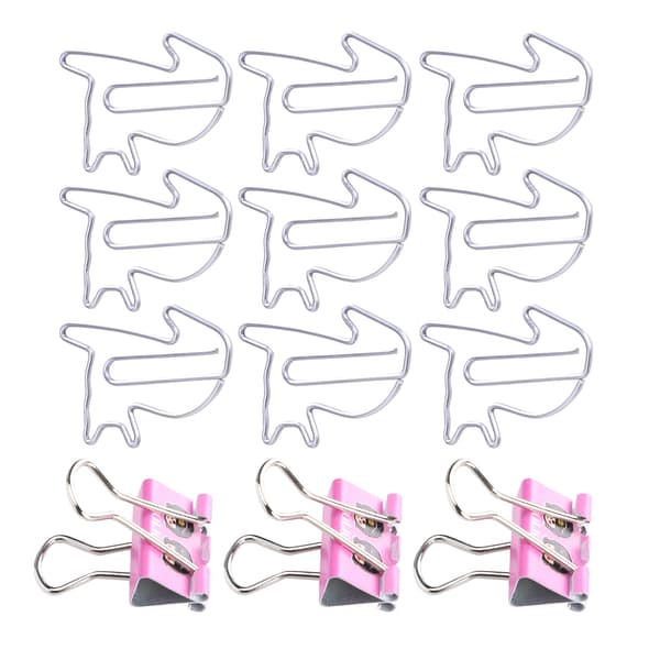 15 st Binder Clips + 45 st Gem Set Kontorsmaterial Skolmaterial Fixeringsverktyg