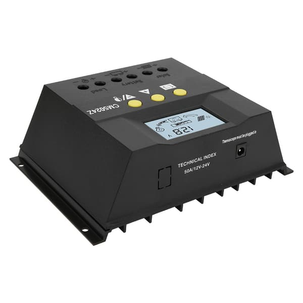 Solar Charge Controller PWM Laddningsregulator med Temperatursensor CM5024 12V24V50A