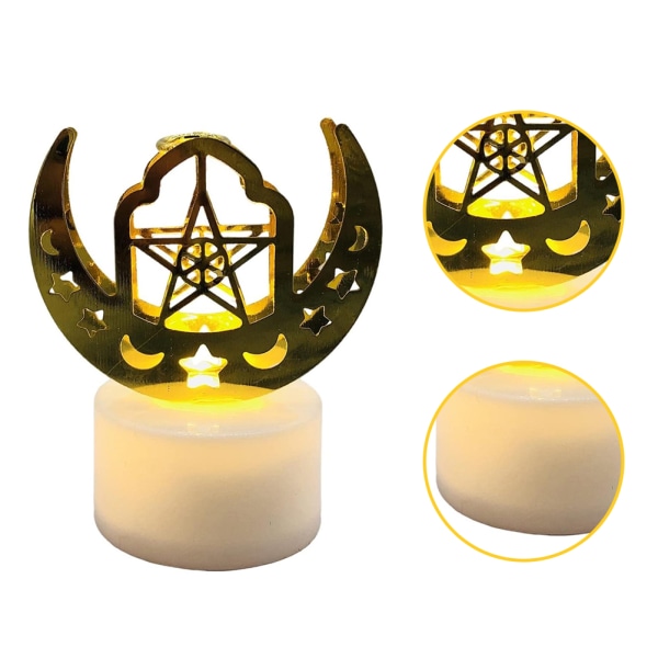 5 stk LED Eid Ramadan lys muslimsk dekoration pynt muslimsk LED lys festtilbehør