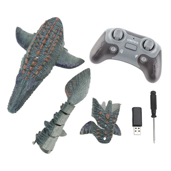 Fjärrkontroll Båt Mosasaurus Shape 2,4Ghz Hög Simulering Vattentät Dykleksak för Vuxna Barn