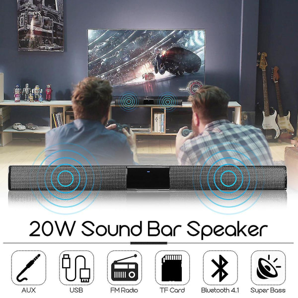Tv Soundbar Subwoofer Høyttaler Trådløs Bluetooth Sound Bar Hi-fi teatersystem