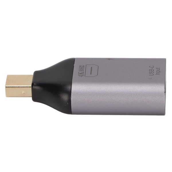 4K 60Hz USB C hunn til mini displayport hann adapter omformer og PD strømtilkobling for mobiltelefon PC projektor og skjerm
