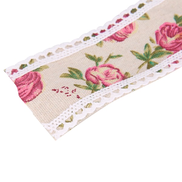 DIY Håndværk Blonderbånd Bryllupskage Jute Rulle Blomst Bånd Dekoration Tøjtilbehør