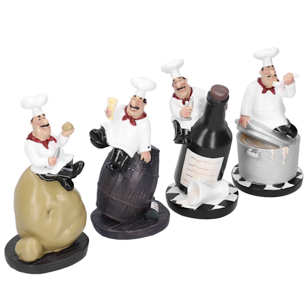 Modell kock staty figurer Set kök inredning med potatis harts prydnader Collectible gåva