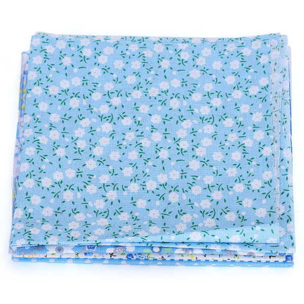 25 x 25 cm DIY Munnbind Bomullsstoff Håndverk Elastisk Snøre Nesebroer Bar Systoff Blå