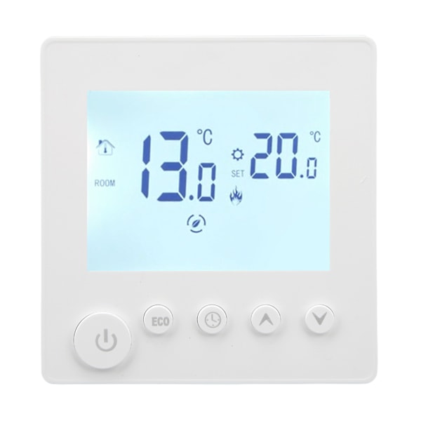 Digital termostat LCD-skjerm Timing Programmerbar temperaturregulator AC 90‑240V for oppvarming 16A elektrisk oppvarming med 3 meter sensorkabel