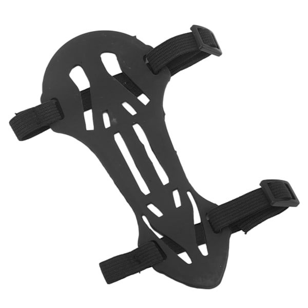 Gummi bågskytte armskydd Justerbar Säker Andas Elastisk Recurve bågarmsskydd för sommar Svart
