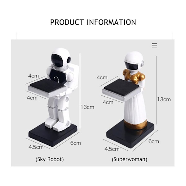 Klockställ Hartsförvaringshållare för armbandsur smycken och prydnadsvisa rymdmansutseende