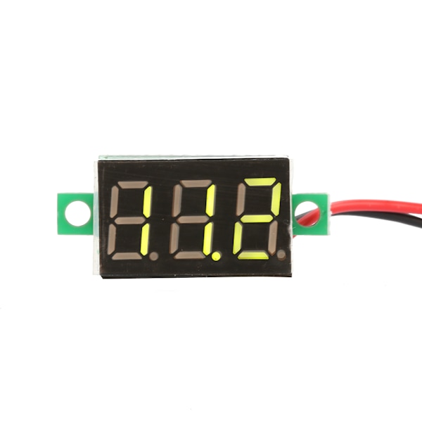 5 stk Høj præcision 0,36' LED Digital Display Spændingsmåler Mini Voltmeter DC2,7-32V (grøn)