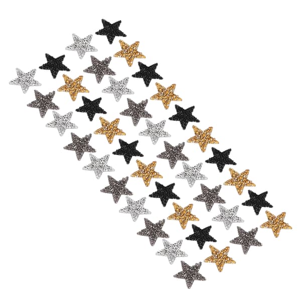 40 stk Strykelapper Rhinestone Stjernemønster Delikate dekorative stofflapper 4 X 4cm