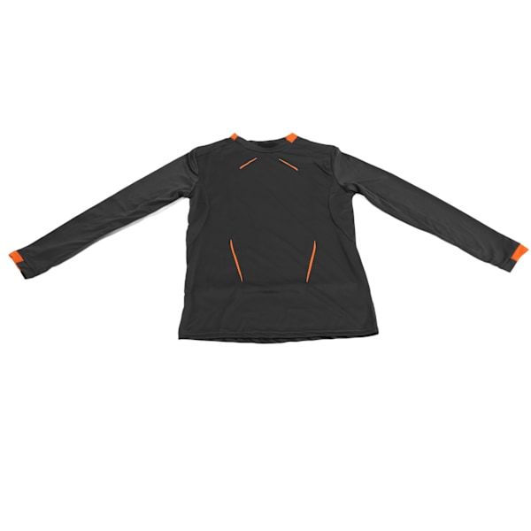 Mænd Dry Fit T-shirt Sommer Sportstræning Åndbar Pæn Print Langærmet Hurtigtørrende T-shirt til Gym Udendørs Mørkegrå M