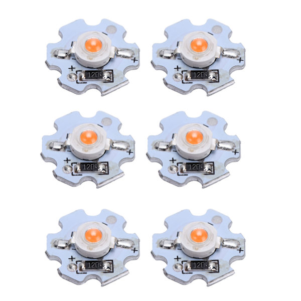 25 kpl 0,5W 5V High Power LED-lamppuhelmi Valonlähde Siru alumiinilevyllä Vaaleanpunainen valo: 380-840NM