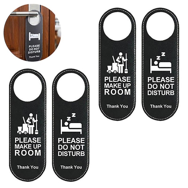 Make Up Room Hotelloppslagstavle Ikke forstyrr-skilt Dørhenger-etiketter Etikett Black