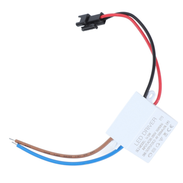 500mA 1X3W LED-drivrutin Strömförsörjning Drivrutinkontakt LED-lampa Transformatoringång AC95‑265V utgång 2‑4VDC