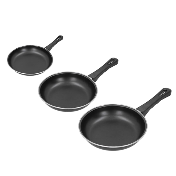 3 stk. Stegepande Sæt Husholdning Mini NonStick Pan Køkkenudstyr til Induktionsplade Gasspis