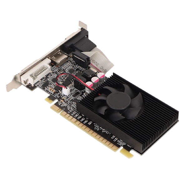 GT730 2GB GDDR3 64-biters grafikkortstøtte DVI I VGA HD Multimedia Interface Gaming Grafikkort med kjøleventilator GT730 2GB GDDR3