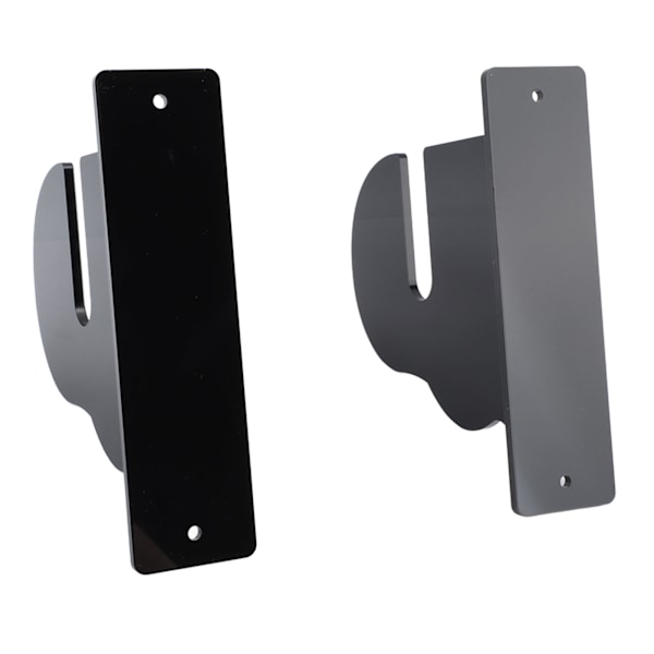2 stk Skateboard Vægmonteret Display Stativ Akryl Skateboard Væghængere Horisontal Display Stativ til Longboard Snowboarding Sort