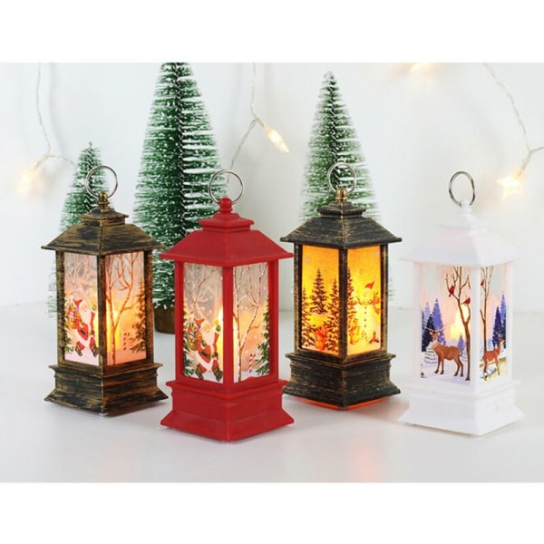 Christmas Snow Globe LED-lanterne hengende lampe Varmt nattlys Batterier Drives for Home Ornamnet Gifts, Model:The Last Little Old Man 1