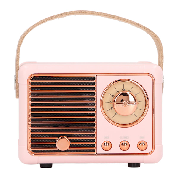 Bærbar Bluetooth-høyttaler Mini Kompakt Trådløs Retro Støtter Radioprogram for Utendørsbruk
