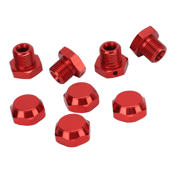 4-pack RC Hjulhexkopplingssats Professionell Aluminiumlegering Hjulhexnav Adapter för ARRMA 1/8 RC Bil Röd