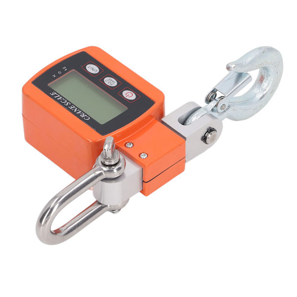 Orange Hanging Hook Scale LCD HD Digital Display Sensor med hög precision Elektronisk kranvåg 1102lb 500kg