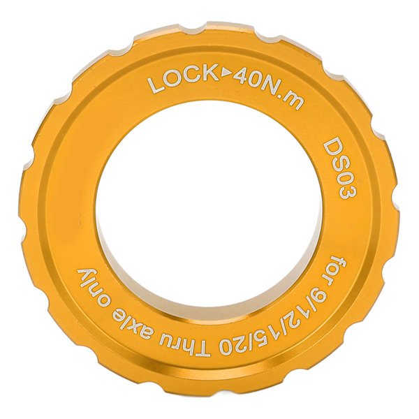 MEIJUN Centerlock Låsering Center Lock Hjulssæt Nav Tønde Aksel Skive Rotor Låsering til Cykel Mountainbike Guld