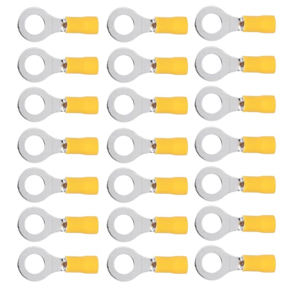 100 st Isolerade ringkabelskor Elektriska trådkontakter Koppar AWG12-10 RV5.5-8