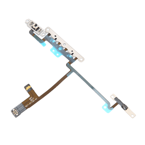 Strømknapp, volumknapp, lydløs bryter Flexkabelfeste, lynkontakt, metall PCB-utskifting for iPhone X mobiltelefon