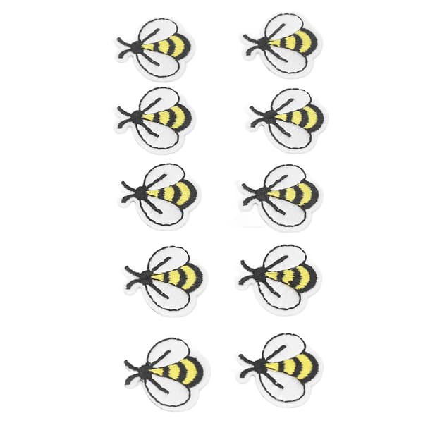 10 stk. Little Bee Patch Bee Form Strygning Søde syninger DIY-syning Broderede Patch-bilapps Kompatibel med kjole hat sko