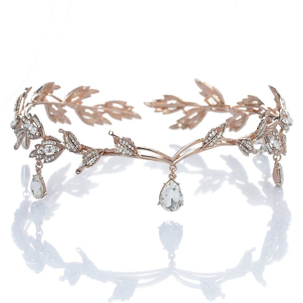 Crown brude krystal ornamenter Rose gold