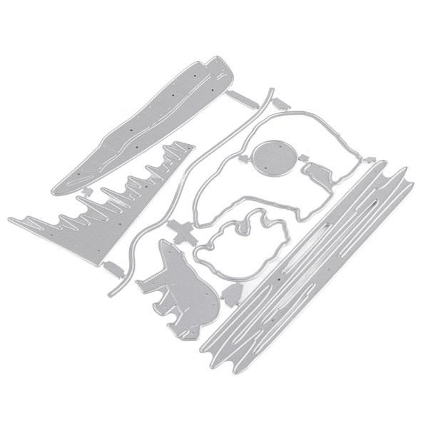 Juleudskæring i metal Scrapbooking Prægning Stencil til kortfremstilling Jul DIY-kort Hilsensfotokortdekoration