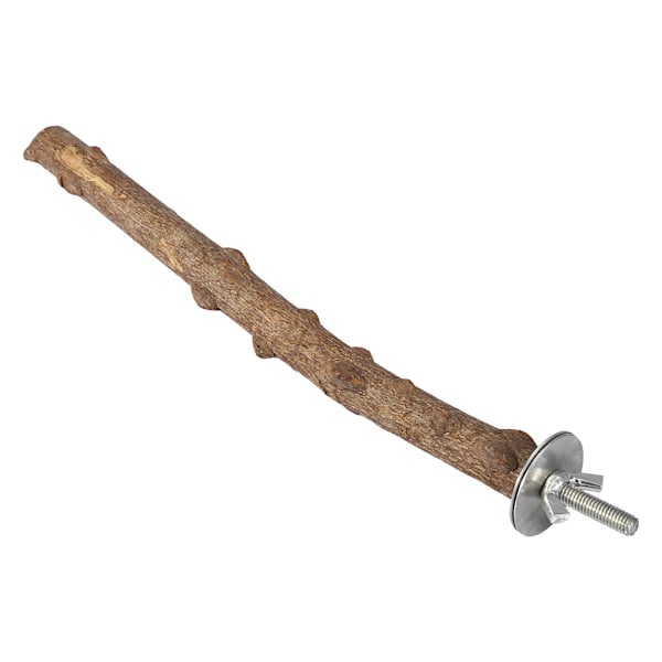 Naturligt trä papegojställshållare tassslipning abborre Fågeltugg hängande burleksak (1,5~2,5*25 cm)