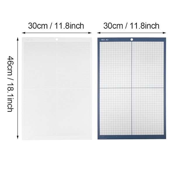 A3 18\" x 12\" Skridsikker Skæremåtte Cut Pad Board til Vinyl Cutter Plotter Hvid