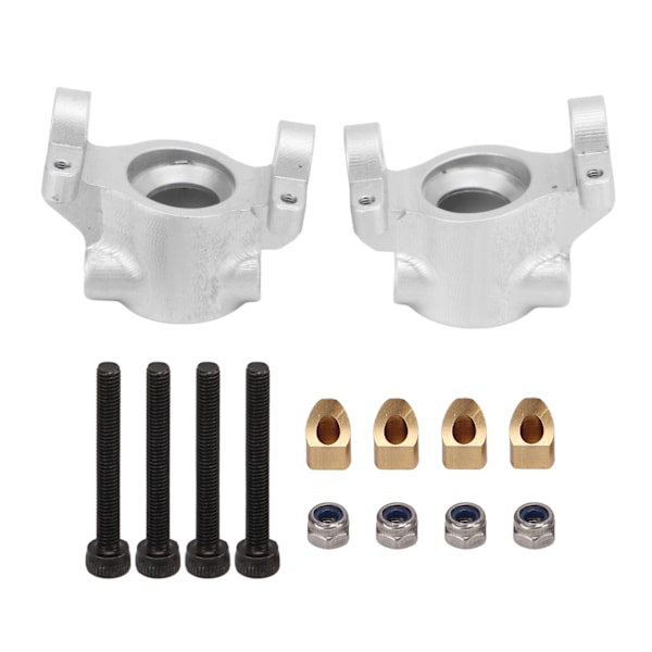 1 Par Aluminiumlegering Fram C Säte CNC C Nav för Axial RBX10 Ryft 1/10 RC Crawler Bildelar Silver