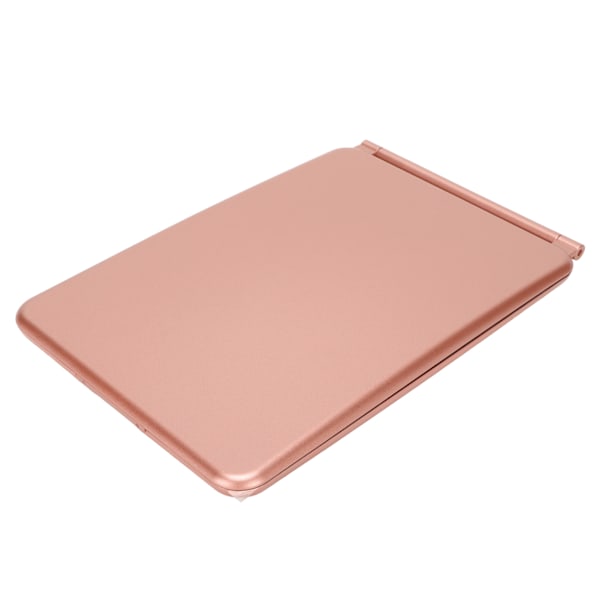 Foldbar LED Makeup Spejl 3 Lysfarver Trinløs Dæmpning Touch Switch USB Opladbar Spejl Rosenguld