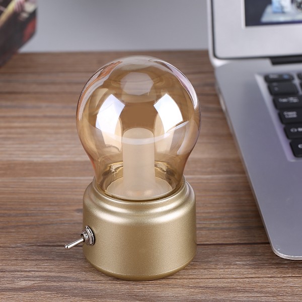 Luovasti Retro LED Yövalo USB Latautuva Yövalo Kulta