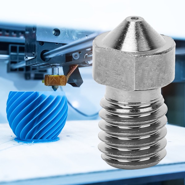 1,75 mm stålmunstycke härdat 3D-skrivare tillbehör för V5 och V6 Extruder 0,2-1,0 mm0,6 mm