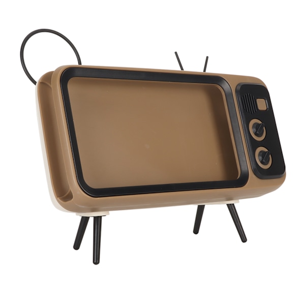 TV-stil telefonhållare retro reptålig dekorativ skrivbordsmobiltelefonställ för hem sovsal kaffe färg