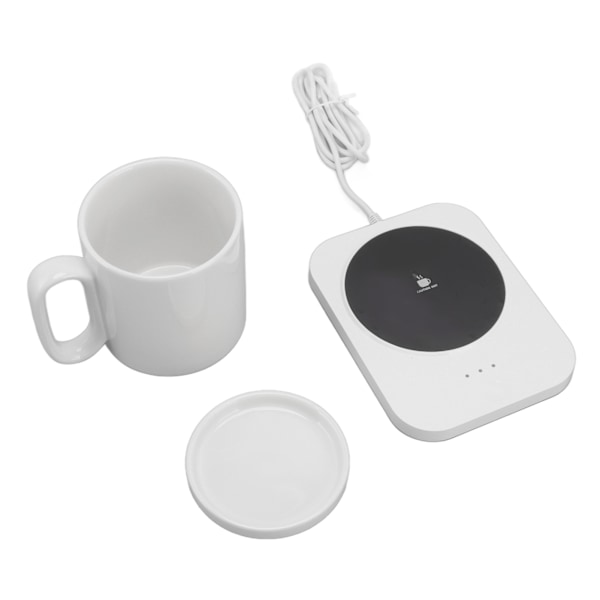 Smart Mug Warmer 3 Gears Control USB-driven Värmeunderlägg Mjölkkopp Isolering Varmare Vit