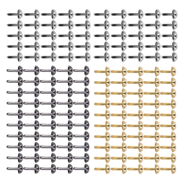 150 st Rundhuvud Spikar 12mm Hållbara Metallelektropläterade Färger Används Ofta Domhuvud Spikar för Väskor Kläder DIY