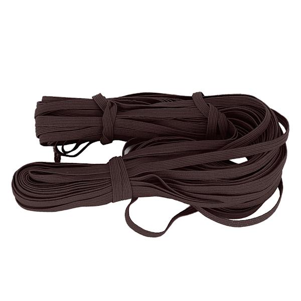 30 Yards/Rull Elastiskt Band Platt Färgglad Flexibelt rep Band Klädertillbehör 6mmDjupbrun