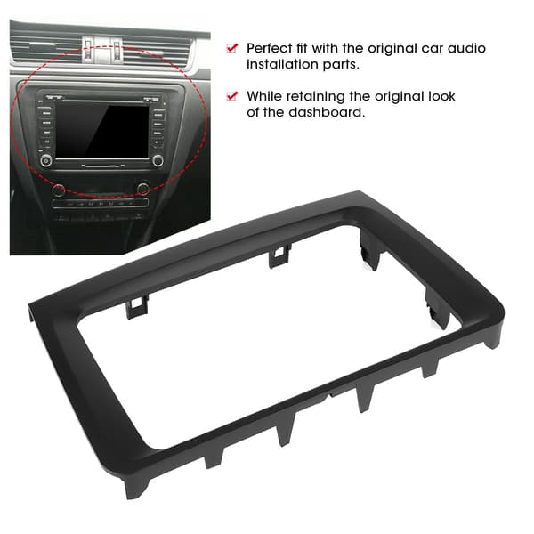 2 Din Radio Stereo Fascia Dash Panel Ramme DVD Navigation Trim Passer til Rapid 2009-2013