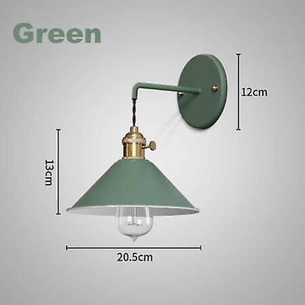 Vägglampa Modern vägglampa Färg Vägglampa Vindsvägglampa med tänd- och släckljus Amerikanskt lantligt vardagsrum Arbetsrumslampa (utan lampor) Green