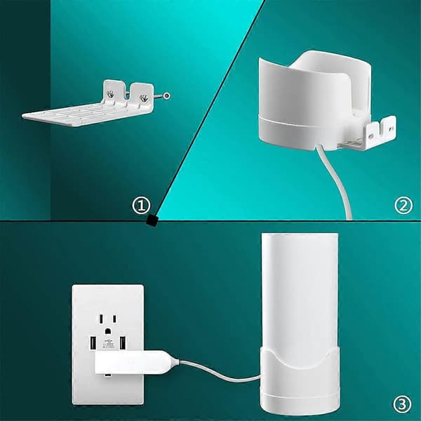 [NX] 2-pack väggfäste kompatibelt med TP-Link Deco M4 / E4 / P9 / S4 Hela WiFi ABS ABS 51