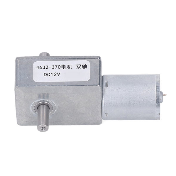 Dobbelaksel girmotor Selvlukkende CW CCW Aluminiumlegering Messing Spole Hastighetsreduserende motor DC12V 18RPM