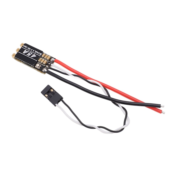 Børsteløs ESC 45A RC-tilbehør med integrert RGB LED-lys for FPV Traverseringsmaskin 4-akse UAV Svart